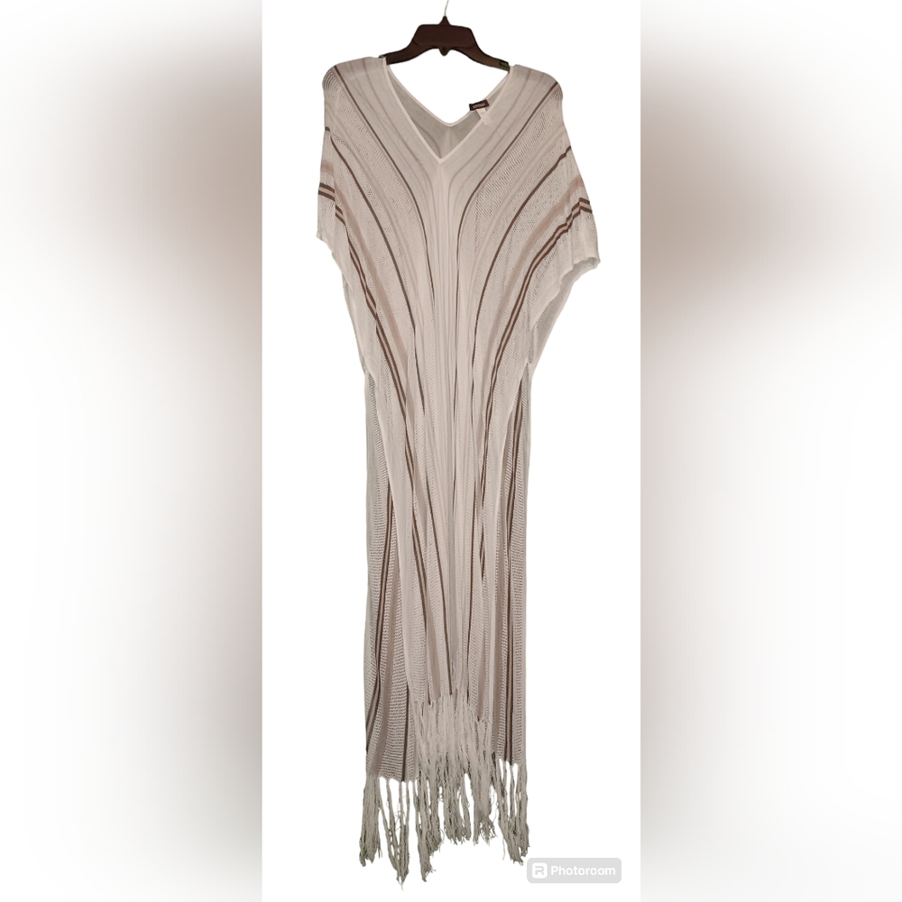 Kerisma long semi-sheer beach cover up, OS, EUC!
